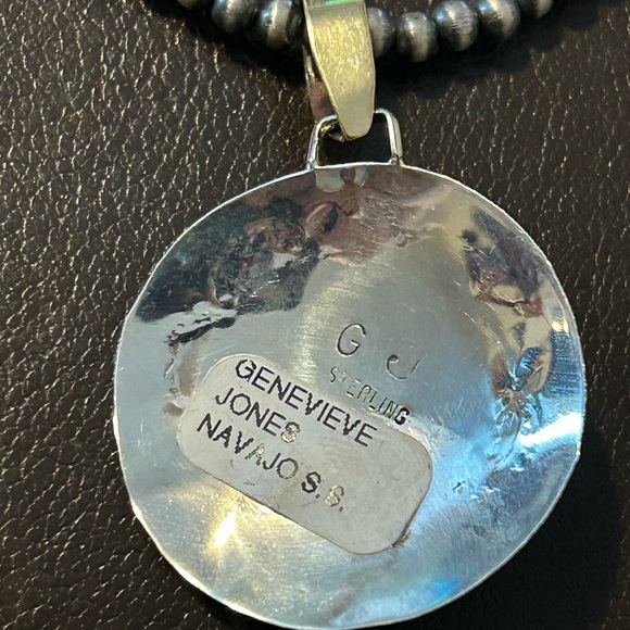 Native American Silver and Gold Horse Pendant with Turquoise Accent - Picture 5 of 7